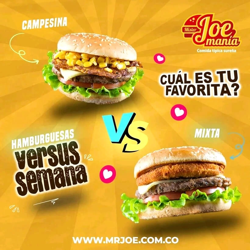Diseno mr joe hamburguesas versus — Andrés Rodríguez Suazo