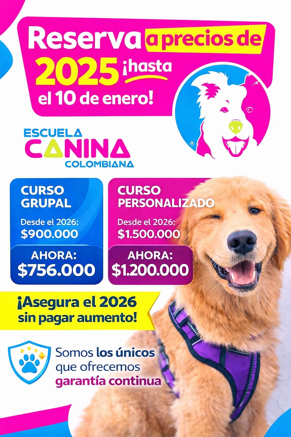 Escuela canina colombiana promocion cursos 2025 — Andrés Rodríguez Suazo