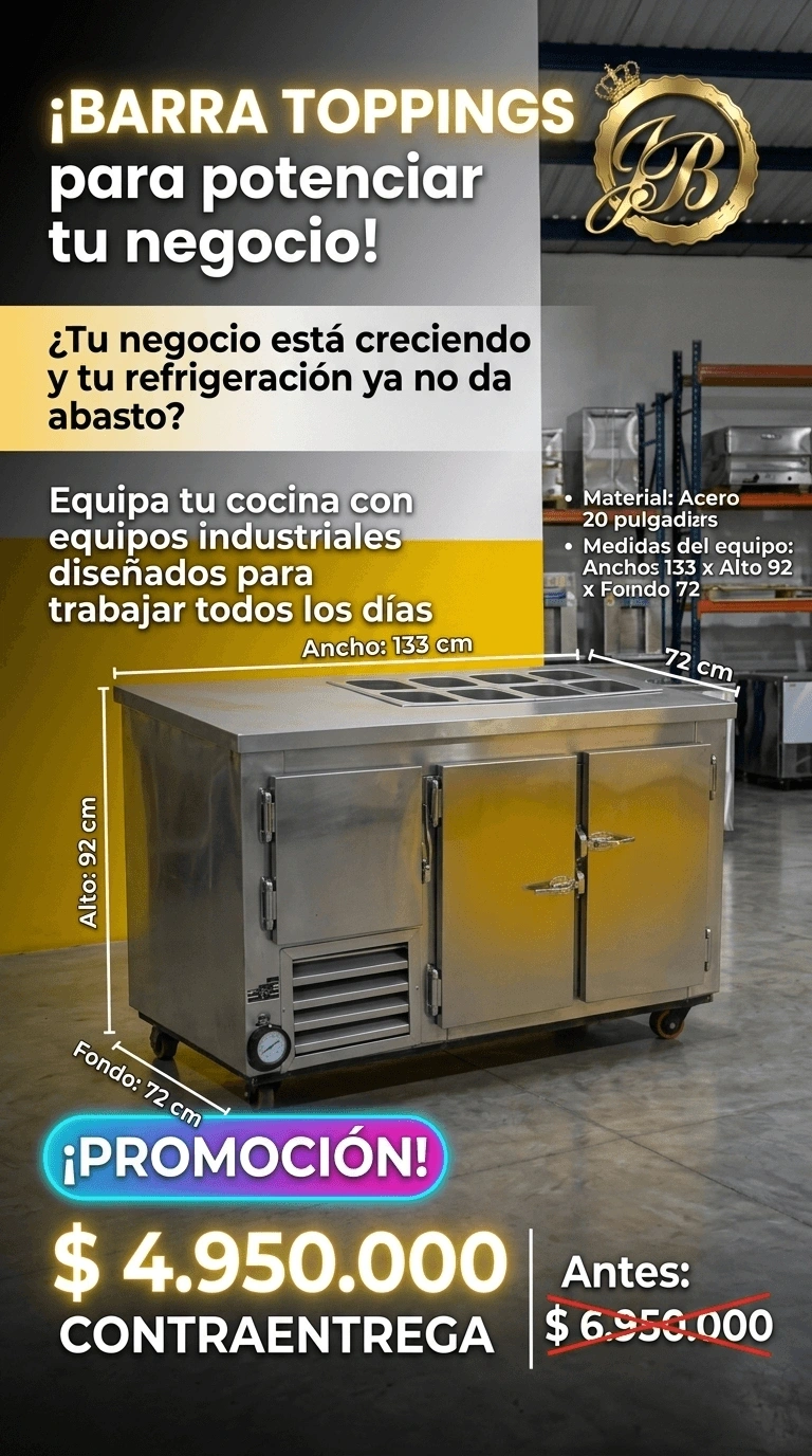 Jb promocion barra toppings equipos industriales — Andrés Rodríguez Suazo
