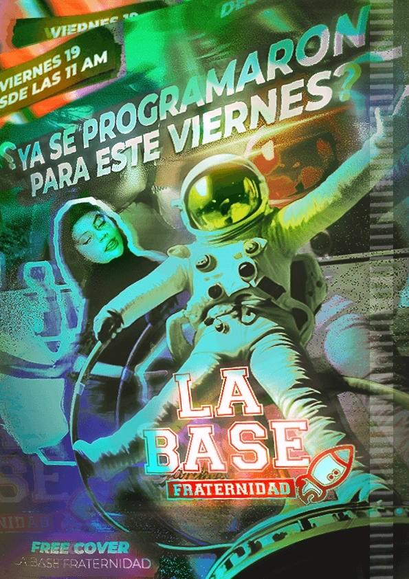 La base fraternidad flyer astronauta — Andrés Rodríguez Suazo