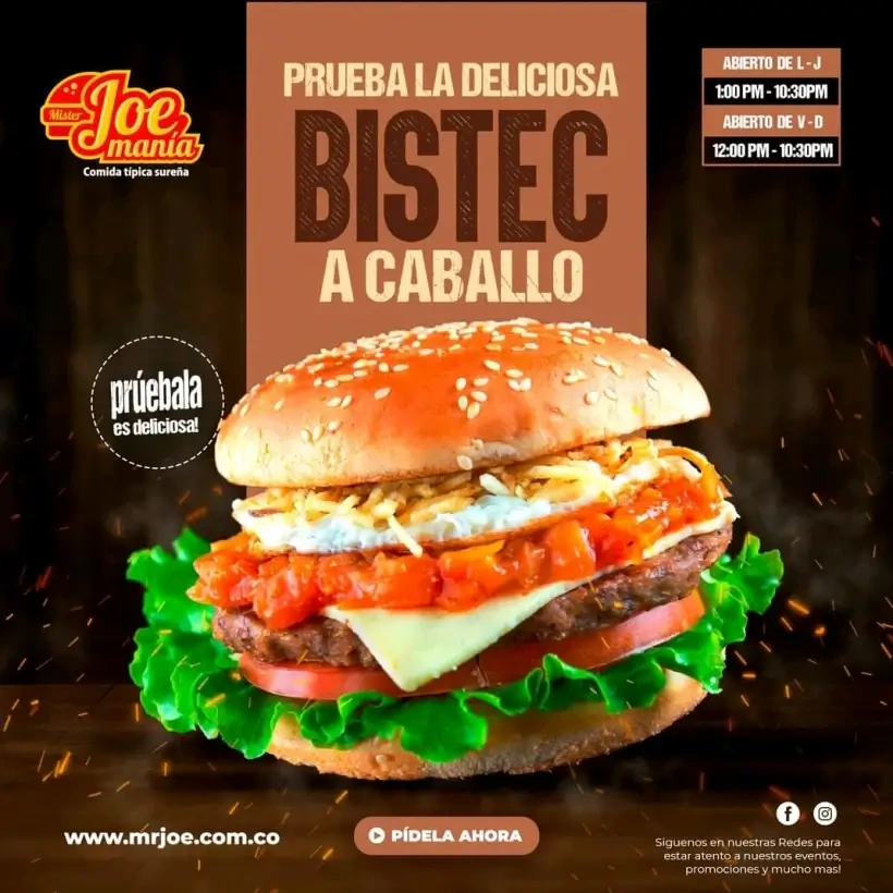 Mr joe promocion bistec a caballo — Andrés Rodríguez Suazo