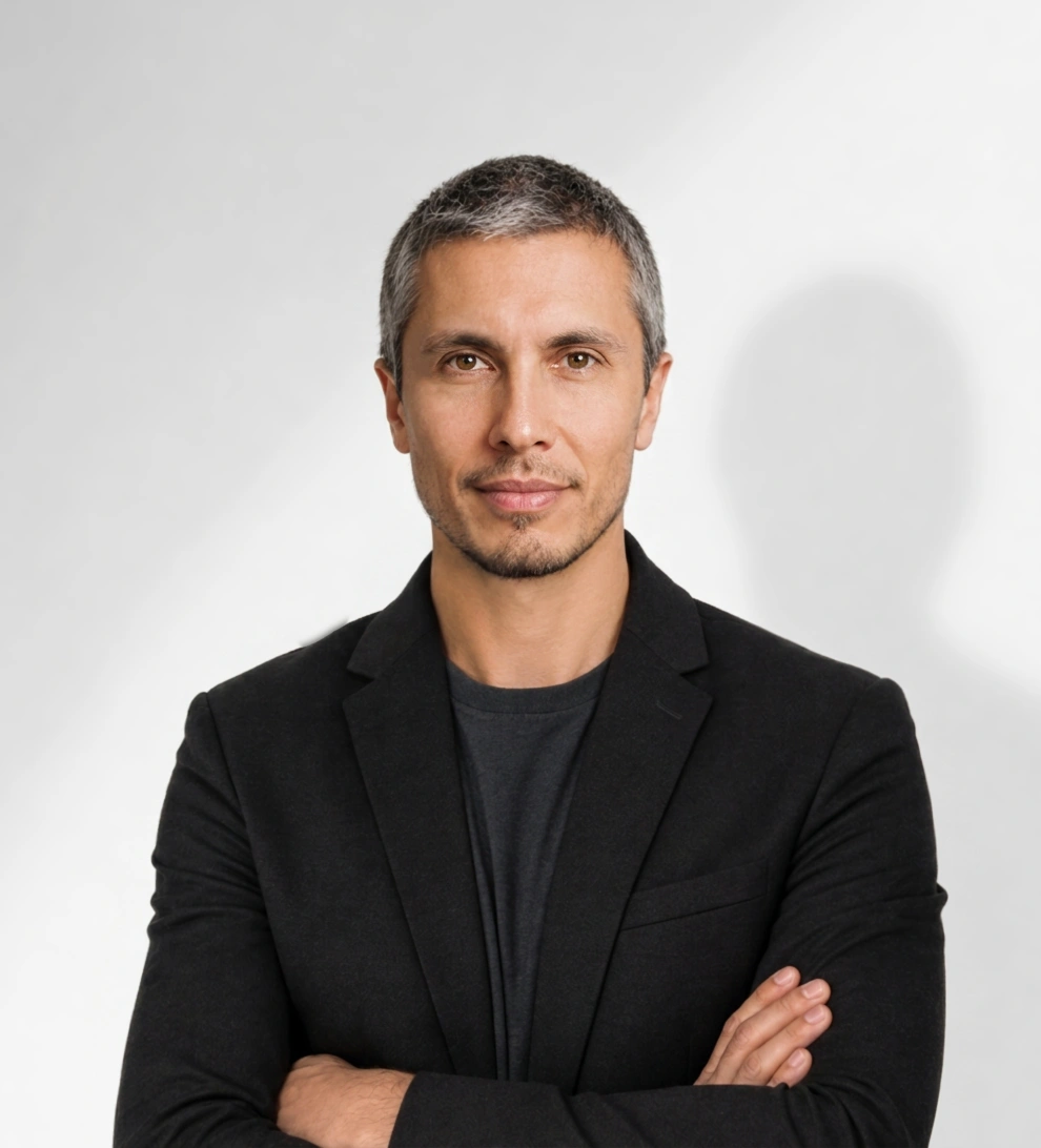 Retrato de Andrés Rodríguez Suazo, diseñador creativo en Bogotá