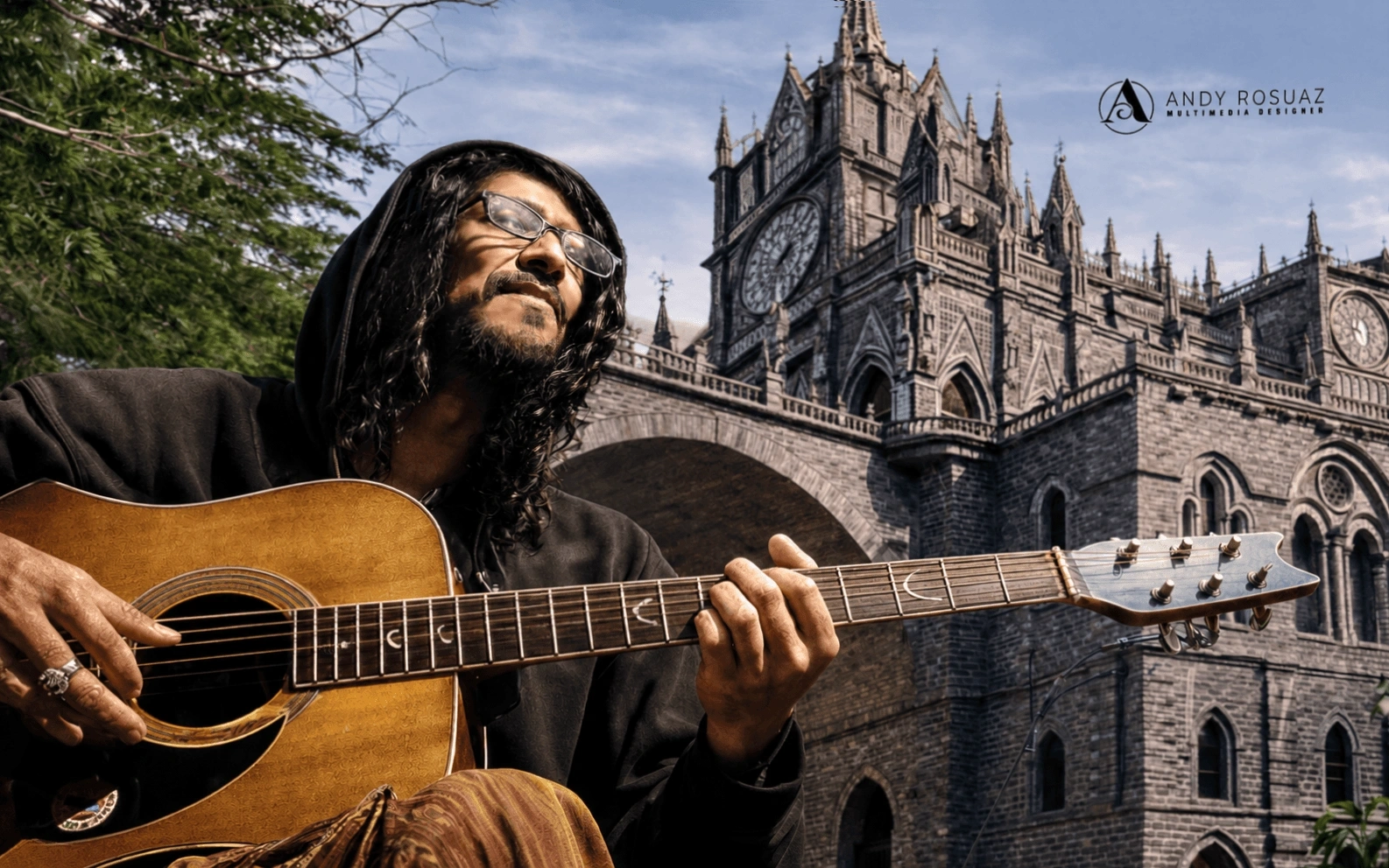 Foto marcelo guitarra pasto — Andrés Rodríguez Suazo