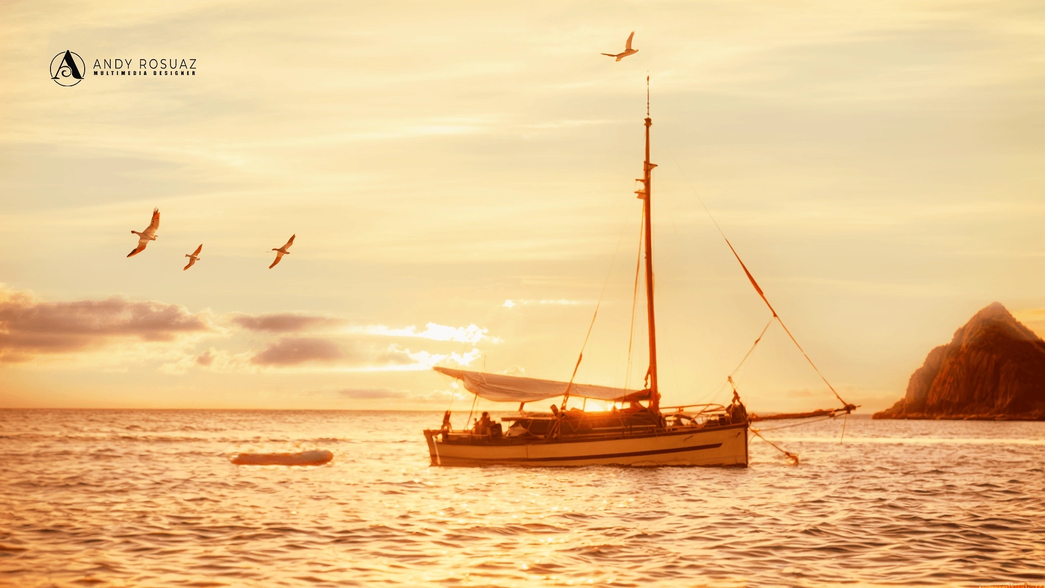Foto velero atardecer mar — Andrés Rodríguez Suazo
