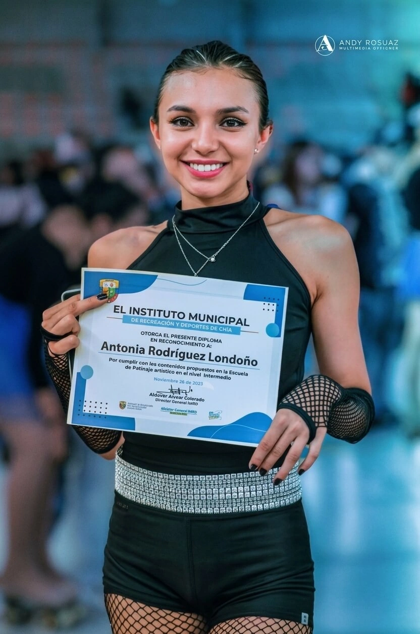 Patinadora artistica diploma reconocimiento chia — Andrés Rodríguez Suazo